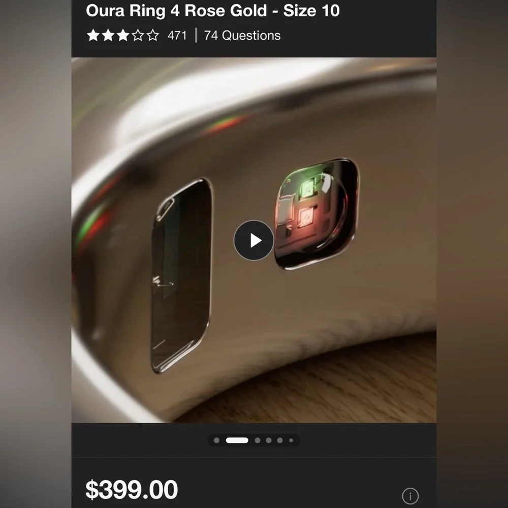 New Oura Ring4 Rose Gold size 10
